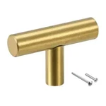 Uxcell 2"LX 1"D Stainless Steel Single Hole Bar Pull Handle Gold Tone 6 Pcs. Fixed Price $9.90.