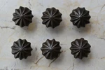 Vintage Cast Iron Flower Cabinet Drawer Door Handles Pull Rustic Knobs 6 Pcs. Fixed Price $32.00.