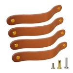 Aleacar 4 Pack Leather Drawer Pulls Cabinet Handles, Kitchen Wardrobe.... Fixed Price $28.12.