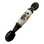 4-PACK Bulldog Hardware Drawer Cabinet Pull White Floral Brass Design Handle. Fixed Price $19.99.