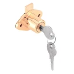 Prime-line U 9947KA Drawer And Cabinet Lock Fits 7/8 Inch Panel Brass 1 Pcs. Fixed Price $14.59.