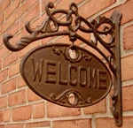 Ud Ornate Cast Iron Front Door Plaque Brown 12 Inch Standard Rustic Upper Deck. Fixed Price $34.99.
