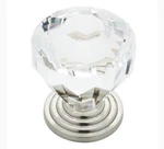 Brainerd P23944W-116-C 1-7/16" Clear/stn Nkl Brillant Cut Acrylic Round Knob. Fixed Price $7.50.
