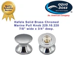 Set Of Solid Brass Chromed Marine Pull Knob Hafele 229.10.220 7/8 X 3/4. Fixed Price $6.95.