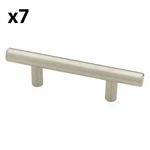 7 X Liberty P01010-SS-C European Steel Bar Style Cabinet Pull Handle, 3". Fixed Price $19.99.