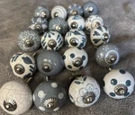 Indian Haat Bazaar Dresser Knobs For Drawers, Grey Ceramic Cabinet Pull 20 Piece. Fixed Price $32.00.