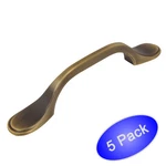 *5 Pack* Cosmas Cabinet Hardware Brushed Antique Brass Handle Pulls #9533BAB. Fixed Price $6.00.