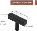 Matte Black Cabinet Knobs Furniture Hardware Drawer Pulls - Goldenwarm LSJ22BK. Fixed Price $12.99.