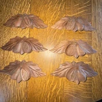 Salvaged Antique Victorian Hand Carved Drawer Pulls Nut & Leaf Motif Set Of 6. Fixed Price $42.00.
