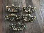 Vintage Cont 1988 Drop Bail Drawer Pull Handle B1066 Shiny Brass 3" Lot Of 5. Fixed Price $16.99.