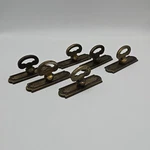 Vintage Kbc Keller Brass Co Key W/ Back Plate Door Drawer Pulls - Lot Of 6. Fixed Price $10.50.