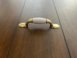 Belwith P796-W White Arch Brass Cabinet Bar Knob Hardware- 4 7/8" Wide. Fixed Price $6.95.