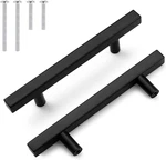 Cabinet Handles-(pack Of 15) Black 4 Inch (102MM) Hole Centers Square Bar Kitc. Fixed Price $33.99.
