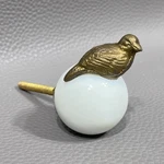 Vintage Anthropologie Knobs Pulls Cabinet Drawer Porcelain Bird Hardware. Fixed Price $24.99.