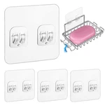 Gjinxi 4PACK Transparent Shower Caddy Adhesive Hooks, No Drill, Waterproof & .... Fixed Price $11.22.
