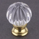(5 Pack) 1-1/4 Inch Design Facets Ridge Ball Knob Brass & Clear Glass. Fixed Price $38.58.