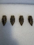 4 Kbc Vintage Solid Brass Olive Leaf Box Corner Protector Decor Shelf Cabinet. Fixed Price $35.00.