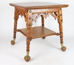 Victorian Style Glass Ball Claw Footed Edge Oak Table, Antique, Mint, Gorgeous!. Fixed Price $995.00.
