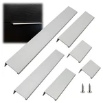 Satin Silver Finger Edge Pull Cabinet Door Handle Bar Back Mount Drawer. Fixed Price $21.87.