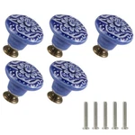 Purple Ceramic Knobs 10 Pack Flower Drawer Pulls Vintage Cabinet - Anti.... Fixed Price $17.09.