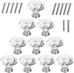 Akstore 10 Pcs Crystal Glass Cabinet Knobs 30MM Diamond Shape Clear-silver. Fixed Price $12.64.