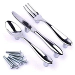3 Pcs Diy Creative Spoon Fork Knife Kitchen Cabinet Closet Drawer Pull Inch. Fixed Price $19.71.