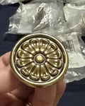 Lot Of 6 Vtg Nos In Package Belwith 1/2 Round Gold Drawer Pull P201-LP Usa. Fixed Price $65.00.