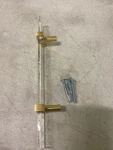 Sietto P-1900-9-SB 9" Satin Brass Handle Pull With Clear Glass. Fixed Price $34.31.