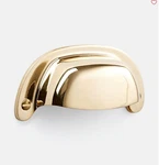 New Rejuvenation Hardware Bin Pull Unlacquered Brass Massey 4" C100258. Fixed Price $15.00.