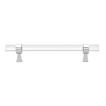 Gliderite 5" Clear Acrylic Cabinet Pull Polished Chrome 4718-128-PC-1. Fixed Price $6.89.