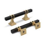 Homdiy 12 Pack 3 Inch Black Gold Cabinet Pulls Handle. Fixed Price $50.40.