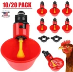 20 Poultry Water Drinking Cups Feeder Chicken Hen Plastic Automatic Drinker Usa. Fixed Price $8.54.