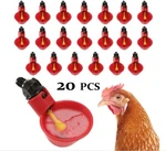 20 Poultry Water Drinking Cups Chicken Hen Plastic Automatic Drinker Feeder. Fixed Price $16.99.