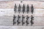 Vintage Type Cast Iron Leaf Shape Door Cabinet Kitchen Handles Pull Knob 10PC. Fixed Price $55.00.