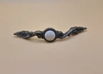 Antique Brass & Porcelain Insert Gatehouse Pull Cabinet Door Handles. Fixed Price $12.99.