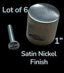Baldwin 4624-150-BIN Cylindrical Cabinet Knob 1" Satin Nickel *lot Of 6* Nos. Fixed Price $39.99.