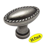 *25 Pack* Cosmas Cabinet Hardware Weathered Nickel Rope Knobs #4116WN. Fixed Price $43.73.