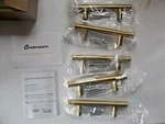 Goldenwarm Pack Brushed Brass Cabinet Cupboard Drawer Door Handle 5" 3 1/2. Fixed Price $12.74.