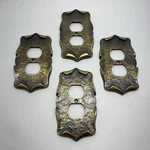 Vintage Amerock Carriage House 4X Lot Aged Brass Finish Outlet Wall Cover Plates. Fixed Price $33.99.