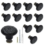 Biaungdo 12 Pcs Black Ceramic Vintage Round Drawer Knobs - Retro Dres.... Fixed Price $19.57.